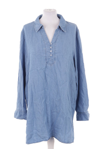 Blaue Tunika aus 100 % Lyocell