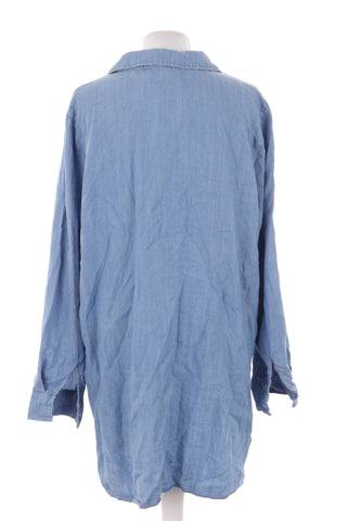 Blaue Tunika aus 100 % Lyocell