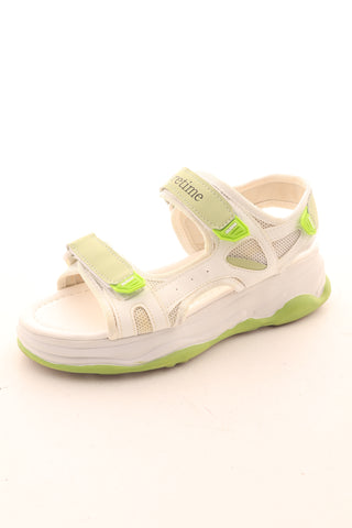 Weiß-grüne Sandalen