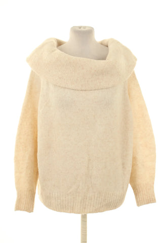 Beiger Pullover 8% Wolle