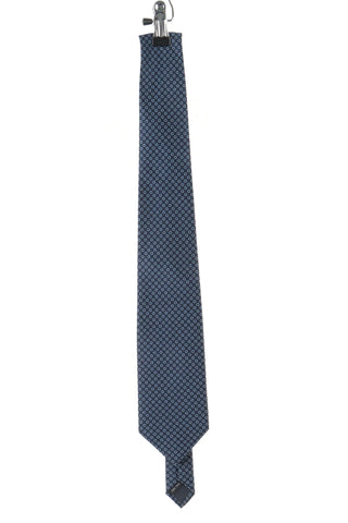 Dunkelblaue Seidenkrawatte mit Muster