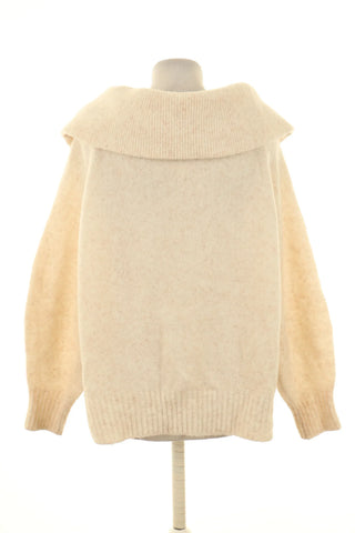 Beiger Pullover 8% Wolle