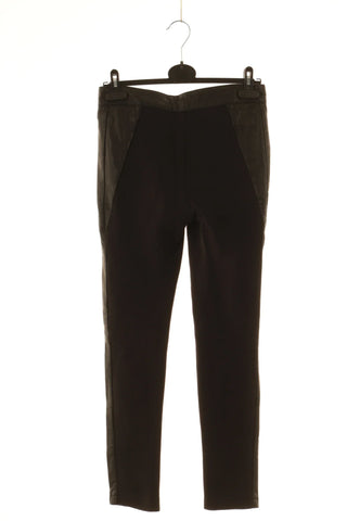 Schwarze Hose Leder / Polyester