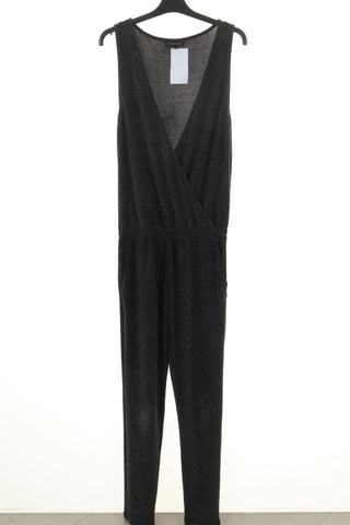 Schwarzer glänzender Overall