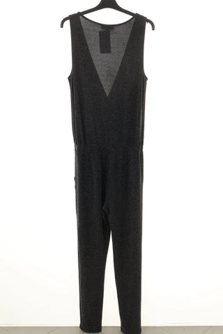 Schwarzer glänzender Overall