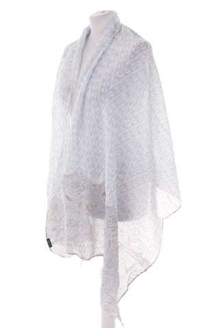 Schal mit Muster, 20 % Seide