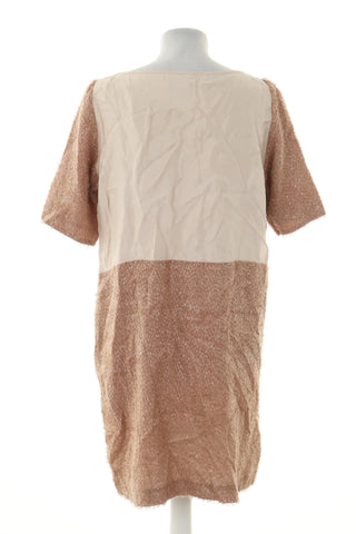 Beiges Kleid 85% Seide