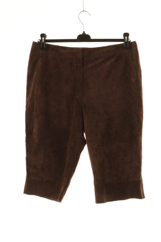 Schokoladenbraune Wildlederhose