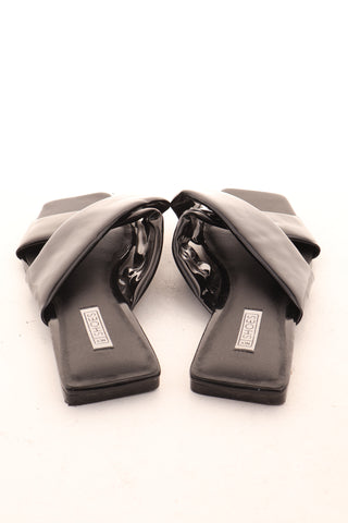 Schwarze Flip-Flops