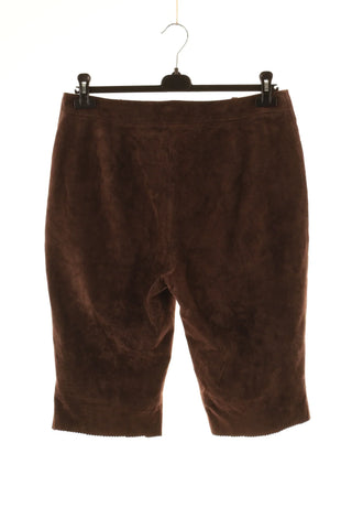 Schokoladenbraune Wildlederhose