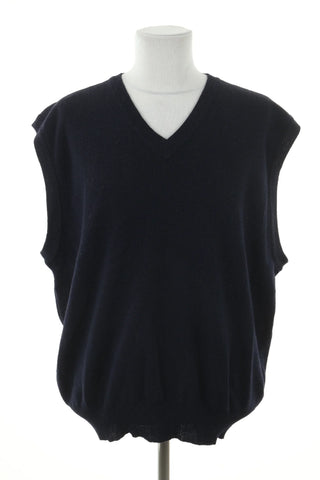 Dunkelblaue Weste 50% Wolle