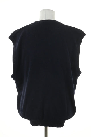 Dunkelblaue Weste 50% Wolle