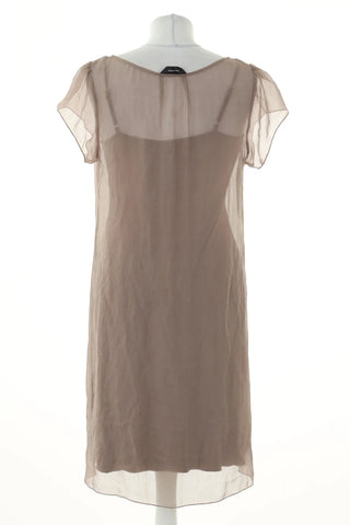 Beiges Kleid aus Seide
