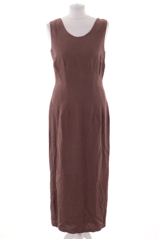 Schokoladenbraunes Kleid aus 100 % Seide