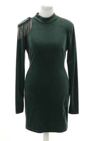 Grünes Samtkleid