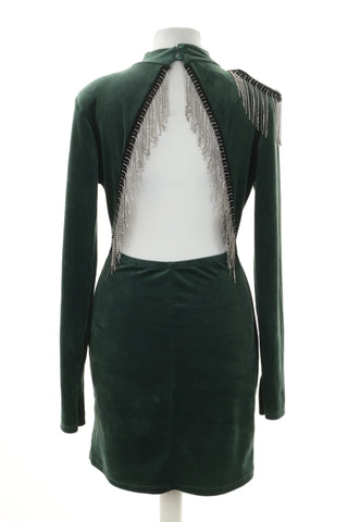 Grünes Samtkleid