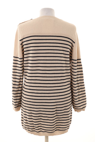 Pullover mit Streifen 55% Wolle