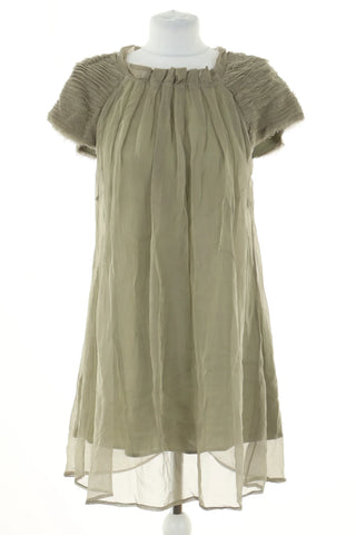 Grünes Seidenkleid