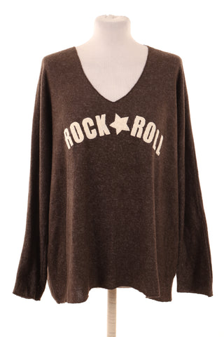 Brauner Pullover 20% Wolle