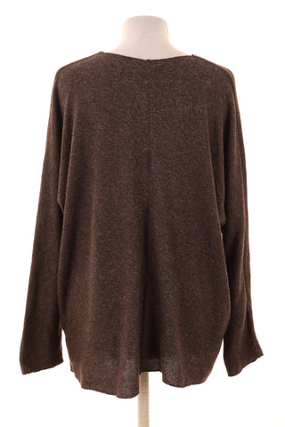 Brauner Pullover 20% Wolle