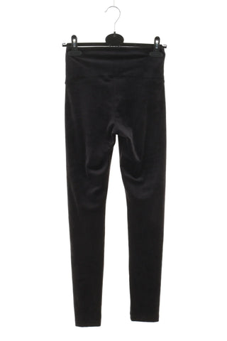 Schwarze Samt-Leggings