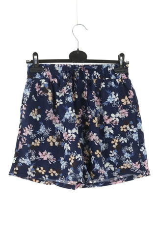 Dunkelblaue Shorts mit Blumen