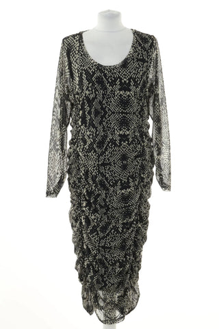 Schwarzes Kleid mit Muster