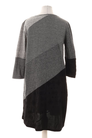 Kleid schwarz-grau