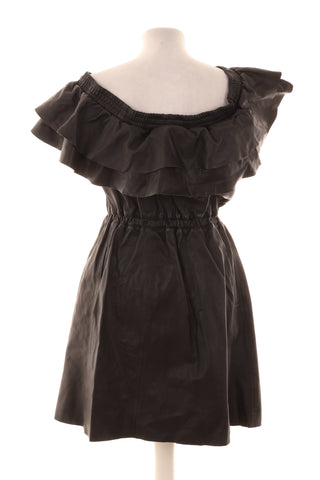 Kleid schwarz 100% Leder