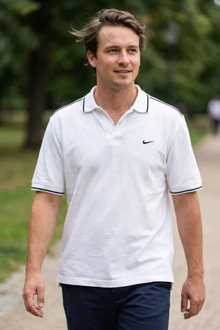 Koszulka polo bawełniana Nike - Biała