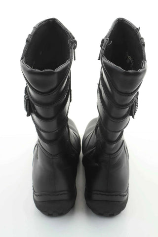 Schwarze Lederstiefel