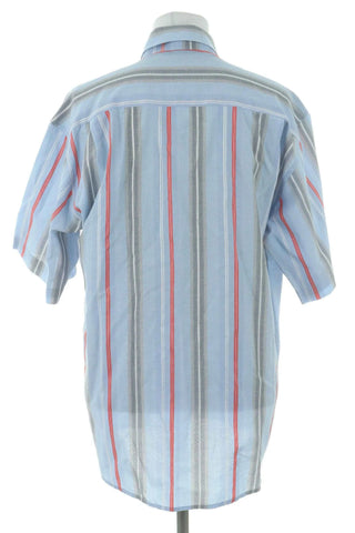 Blaue Bluse mit Streifen