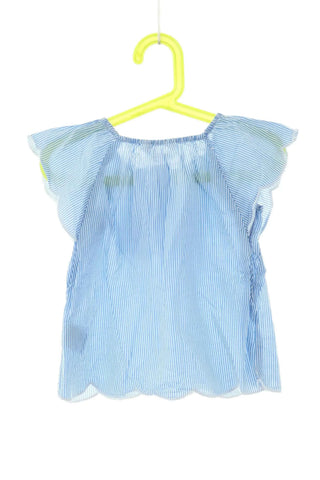 Bluse blau gestreift