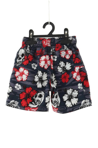Graue Shorts mit Muster