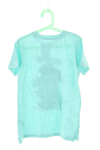 Minzfarbenes T-Shirt mit Muster