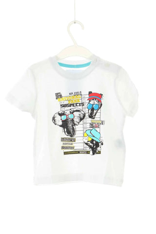 Weißes T-Shirt mit Muster