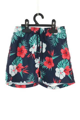 Dunkelblaue Shorts mit Blumen