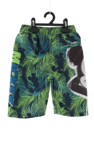 Grün-dunkelblaue Shorts mit Muster