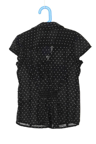 Schwarze Bluse mit Punkten