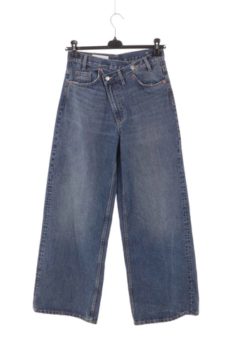 Damskie Jeansy Wide-Leg z Asymetrycznym Zapięciem