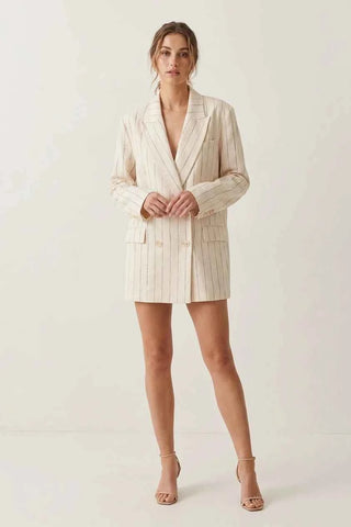 Damska Marynarka Oversize w Paski