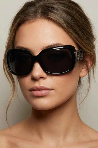 Damskie Czarne Okulary Przeciwsloneczne Oversize